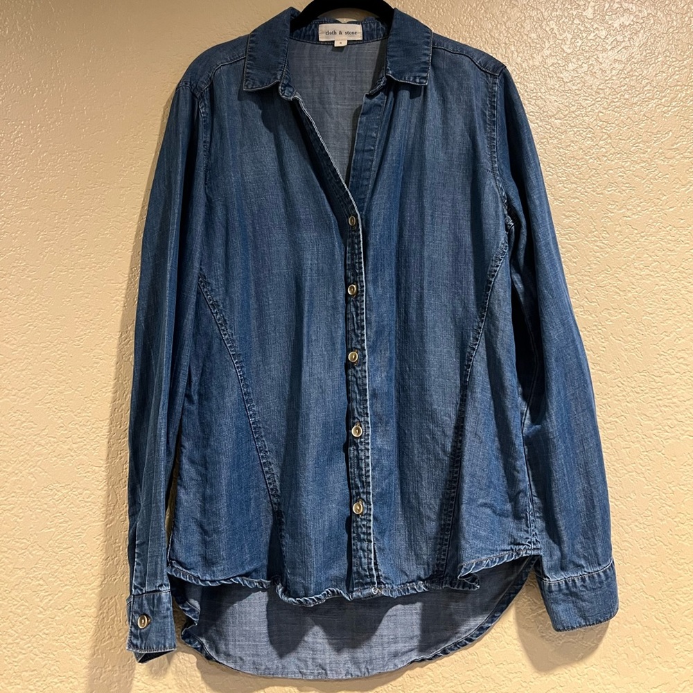 Anthropologie Chambray Button Up